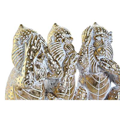 Decoratieve figuren DKD Home Decor Gouden Tropisch Overalls Decapé 21 x 11 x 16,2 cm