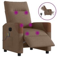 Massagestoel elektrisch verstelbaar stof bruin - thumbnail