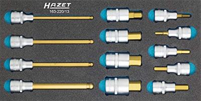 HAZET Dopsleutelbitset 163-220/13 · 1/2 inch (12,5 mm) vierkant hol · Binnen-zeskant-profiel · 13-delig · 5 - 10 - thumbnail