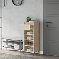 VidaXL Schoenenrek 40x36x105 cm bewerkt hout sonoma eikenkleurig - thumbnail