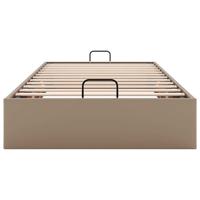 Bedframe zonder matras 80x200 cm kunstleer cappuccinokleurig - thumbnail