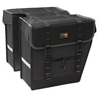 dubbele fietstas 100 Maxi zwart/grijs - thumbnail