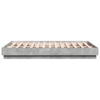 Bedframe bewerkt hout betongrijs 120x190 cm - thumbnail