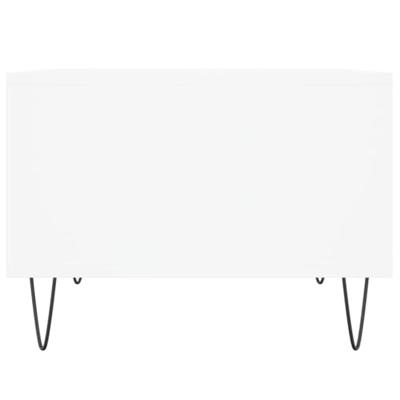 Salontafel 60x50x36,5 cm bewerkt hout wit Salontafel 60x50x36,5 cm bewerkt hout wit