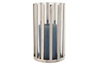 Kaarshouder Home ESPRIT Zilverkleurig Kristal Staal 12 x 12 x 20 cm - thumbnail