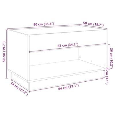 Salontafel met Infinity LED 90x50x50 cm betongrijs