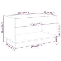Salontafel met Infinity LED 90x50x50 cm wit - thumbnail