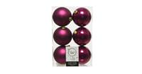6 onbreekbare kerstballen magnolia 8 cm - thumbnail