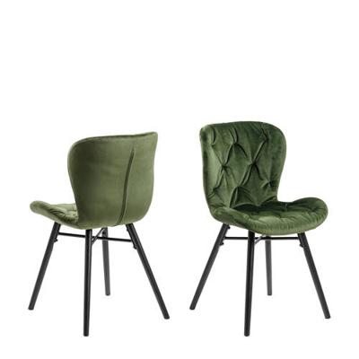Bendt Eetkamerstoel 'Olle' Velvet, kleur Forest Green Bendt Eetkamerstoel 'Olle' Velvet, kleur Forest Green
