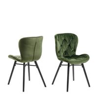 Bendt Eetkamerstoel 'Olle' Velvet, kleur Forest Green - thumbnail