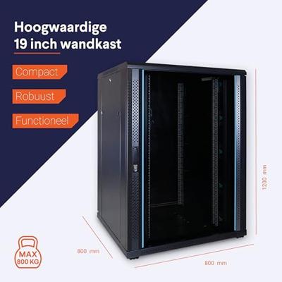 DSI 22U serverkast met glazen deur - DS8822 server rack