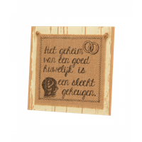 Houten Decoratie ´Het Geheim Van Een Goed Huwelijk´ - thumbnail