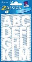 Avery Etiketten cijfers en letters A-Z groot, 2 blad, wit, waterbestendige folie - thumbnail