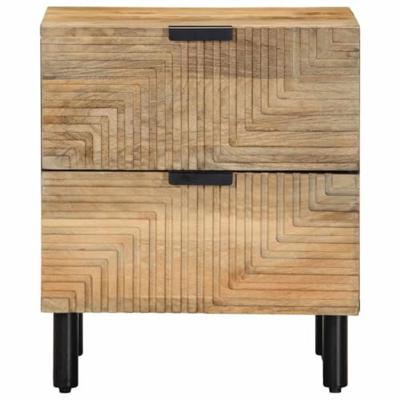 Nachtkastje 40x33x46 cm massief mangohout bruin