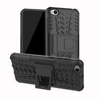 Tire Texture TPU + PC schokbestendig beschermende case voor Xiaomi Redmi gaan met houder (zwart) - thumbnail