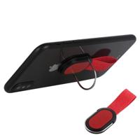 Universele vinger riem grip zelf houder mobiele telefoon stand voor iPad iPhone Galaxy Huawei Xiaomi LG HTC en andere smartphones (rood) - thumbnail