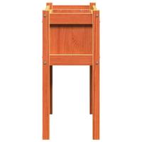 Plantenbakken met poten 2 st cm massief grenenhout wasbruin - thumbnail