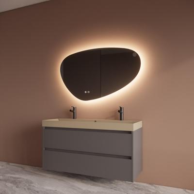 Badmeubelset BWS Riga Met Lako Wastafel Cappuccino 120 cm Leigrijs Boss & Wessing Badmeubelset BWS Riga Met Lako Wastafel Cappuccino 120 cm Leigrijs Boss & Wessing