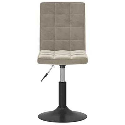 Eetkamerstoelen draaibaar 2 st fluweel lichtgrijs