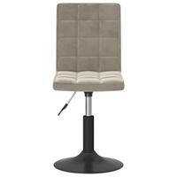 Eetkamerstoelen draaibaar 2 st fluweel lichtgrijs - thumbnail