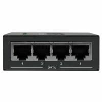 StarTech.com 4-poorts Gigabit Midspan - PoE+ Injector - 802.3at en 802.3af - Wandmonteerbare Power over Ethernet Midspan (POEINJ4G) Zwart - thumbnail