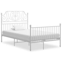 Bedframe metaal en multiplex wit 120x200 cm - thumbnail