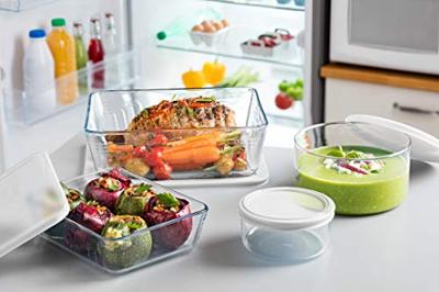 Pyrex schaal met kunststof deksel 1.5L - thumbnail