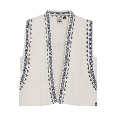 Sleeveless Embroidery Gilet Cloud
