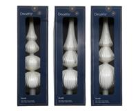 Piek glas L7,2b7,2h31 cm winterwit a3 Decoris - Decoris - thumbnail