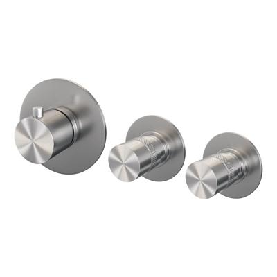 Inbouwthermostaat Brauer Brushed Edition en 2 Stopkranen Met in- en Afbouwdelen Geborsteld RVS Inbouwthermostaat Brauer Brushed Edition en 2 Stopkranen Met in- en Afbouwdelen Geborsteld RVS