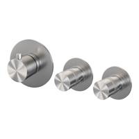 Inbouwthermostaat Brauer Brushed Edition en 2 Stopkranen Met in- en Afbouwdelen Geborsteld RVS - thumbnail