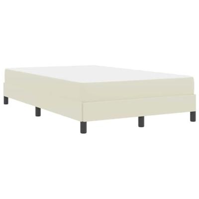 Bed met matras Crème 100 x 200 cm Kunstleer