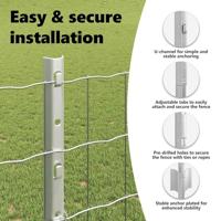 VidaXL Hek met paal zilver 1,2 x 10 m staal - thumbnail