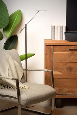 Lucide ANSELMO - Leeslamp - Ø 25 cm - LED Dimb. - 1x9W 3000K - Mat chroom