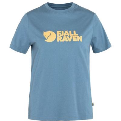 Fjallraven Logo T-shirt Dames Dawn Blue M