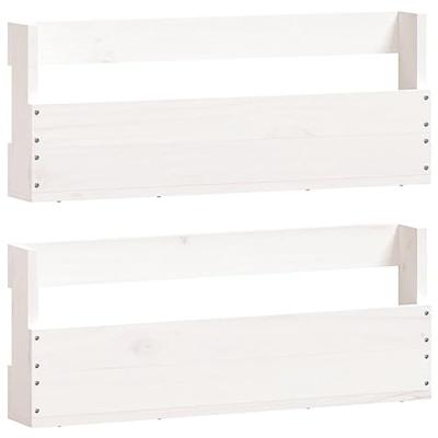 VidaXL Schoenenrekken 2 st 59x9x23 cm massief grenenhout wit VidaXL Schoenenrekken 2 st 59x9x23 cm massief grenenhout wit