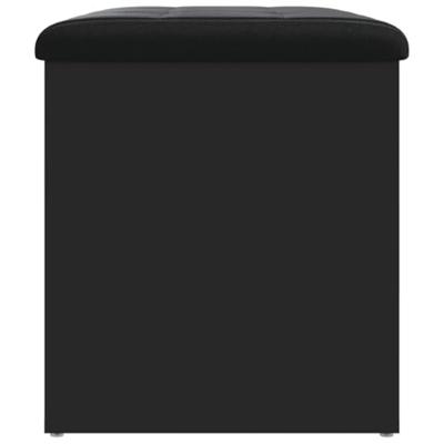 Opbergbankje 62x42x45 cm bewerkt hout zwart