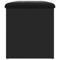 Opbergbankje 62x42x45 cm bewerkt hout zwart - thumbnail