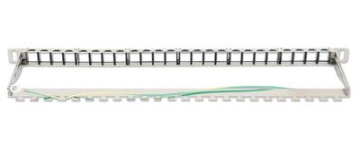 Intellinet 24-Port Patchpanel geschirmt und unbestückt 0,5 HE schwarz für Keystone-Jacks Patchpaneel 483 mm (19) Zonder connectoren 0.5 HE Zwart Niet ingericht