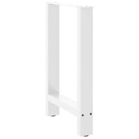 Salontafelpoten 2 st 60x(72-73) cm staal wit - thumbnail