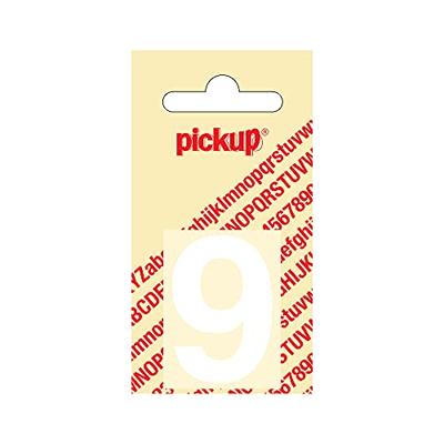 Plakcijfer Helvetica 40 mm Sticker witte cijfer 9 Pickup - Pickup