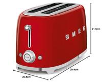 Smeg TSF02RDEU Broodrooster Rood - thumbnail