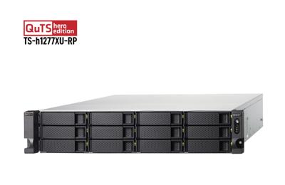 TS-h1277XU-RP - NAS-server - 12 bays - rack-uitvoering - SATA 6Gb/s - RAID 0, 1, 5, 6, 10, 50, JBOD, 5 hot spare, 6 hot spare, 60, 10 hot spare, RAID TP - RAM 32 GB TS-h1277XU-RP - NAS-server - 12 bays - rack-uitvoering - SATA 6Gb/s - RAID 0, 1, 5, 6, 10, 50, JBOD, 5 hot spare, 6 hot spare, 60, 10 hot spare, RAID TP - RAM 32 GB