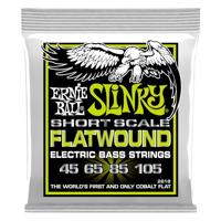 Ernie Ball 2818 Regular Slinky Flatwound Short Scale 45-105 snarenset voor basgitaar - thumbnail