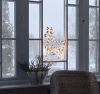 Konstsmide 2174-010 LED-raamhanger Rendier Warmwit LED Wit Energielabel: G (A - G) Schakelaar - thumbnail