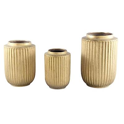 PTMD bloempot harris hoog s goudkleurig 26 cm | 2 stuks