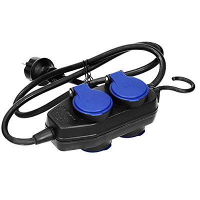 Orno Hangkoppeling zwart IP44 H05 3x1,5qmm 10m 4V met klep - 6871981