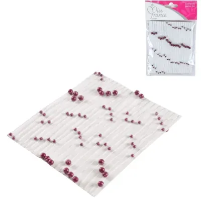 Miss France parelslinger donkerroze 5 meter | 48 stuks