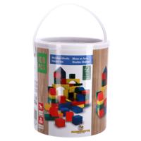 Marionette Wooden Toys Blokkenton met Houten Blokken 100 Stuks - thumbnail