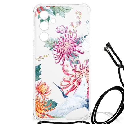 Samsung Galaxy A55 Case Anti-shock Bird Flowers Samsung Galaxy A55 Case Anti-shock Bird Flowers